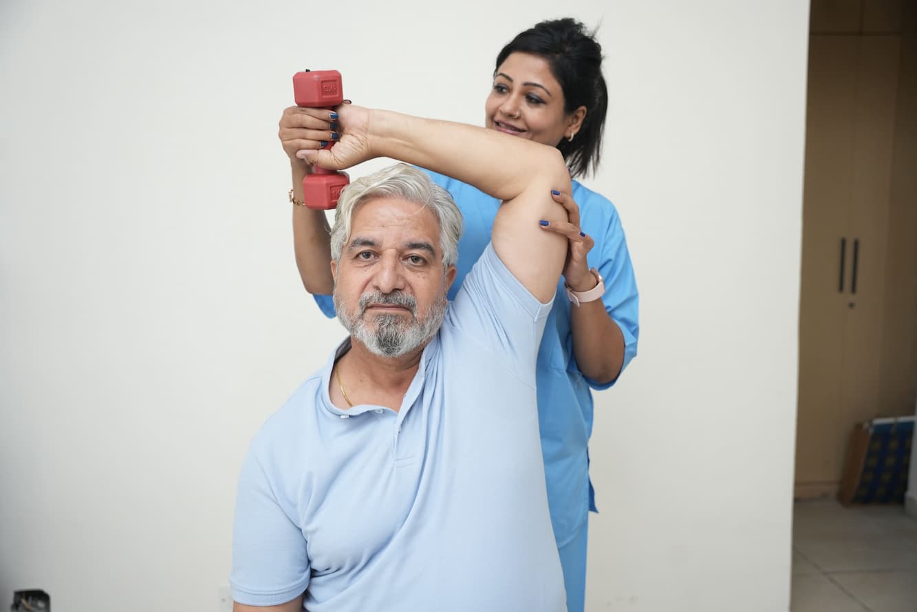 doctor training elder patient